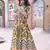 Charu Parashar Yellow printed front open long jacket with sharara