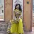 Charu Parashar Yellow printed front open long jacket with sharara