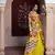 Charu Parashar Yellow printed U shape front open cape with sharara