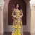 Charu Parashar Yellow printed U shape front open cape with sharara
