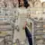 Charu Parashar Cream printed front open long jacket