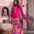 Charu parashar Indian Pink printed flare sleeve kurta with printed sharara and dupatta