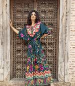 Charu parashar Teal printed kaftan