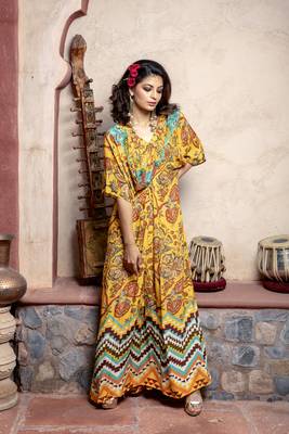 Yellow Printed Kaftan 2