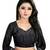 Grey embroidered net saree with blouse