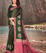 Green Jute Cotton Jute Sarees