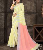 Lime Cotton Silk Cotton Silk Sarees