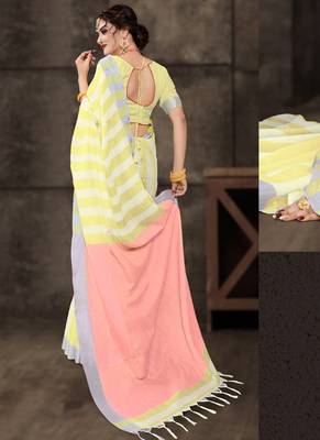 Lime Cotton Silk Cotton Silk Sarees 3