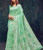 Light Green Jacquard Jacquard Sarees