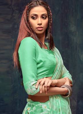Light Green Jacquard Jacquard Sarees 2