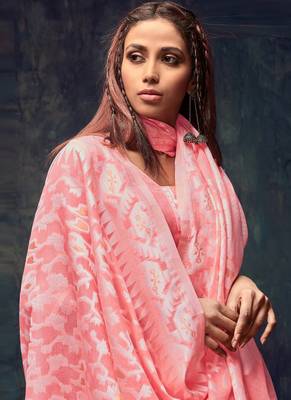 Pink Jacquard Jacquard Sarees 2