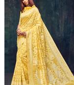 Yellow Jacquard Jacquard Sarees