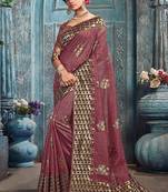 Light Brown Faux Silk Blend Cotton Silk Sarees