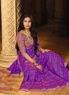Purple Cotton Silk Cotton Sarees 2