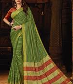 Green Cotton Silk Cotton Sarees