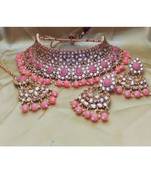 Pink crystal necklaces