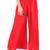 Women's  Red Rayon Solid Flared Palazzo Pant