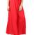Women's  Red Rayon Solid Flared Palazzo Pant