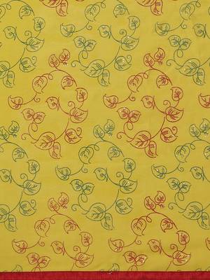 Mustard printed georgette saree with blouse 3