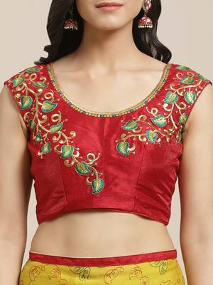 Mustard printed georgette saree with blouse 4