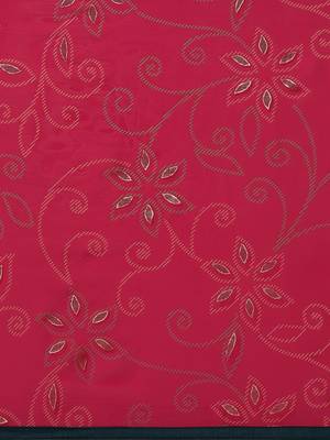 Pink printed georgette saree with blouse 3