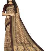 Women Bhagalpuri Silk Saree with Printed Design Blouse Piece