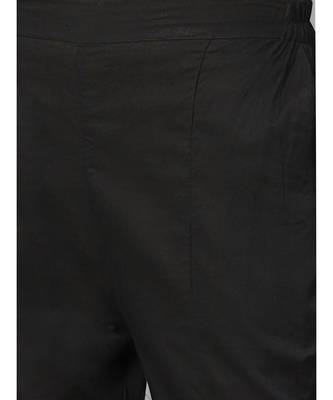 Ada Hand Embroidered Black Cotton Lucknow Chikankari Kurta with Trouser Set 5