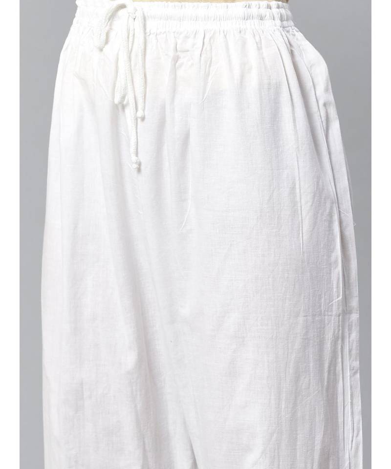 Ada Hand Embroidered Pink Cotton Lucknow Chikankari Kurta with Trouser Set