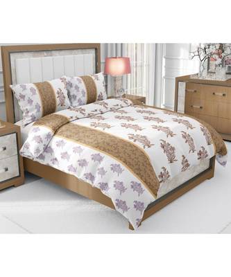 multicolour cotton double bed king size bed sheet with pillow cover 1