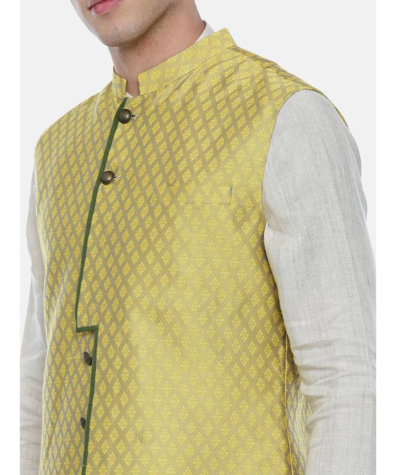 Classic Pattern Silk Jaquard Modi Jacket
