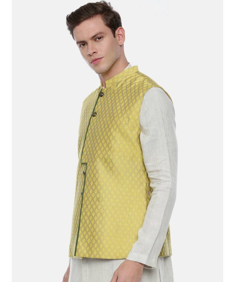 Classic Pattern Silk Jaquard Modi Jacket
