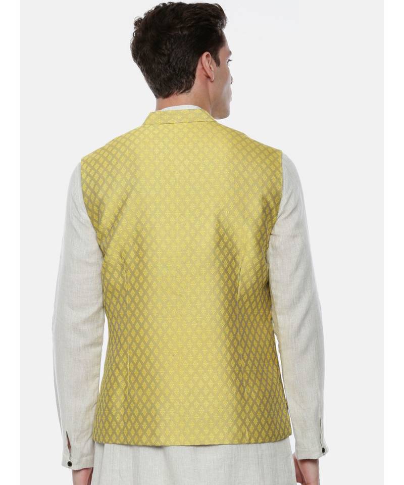 Classic Pattern Silk Jaquard Modi Jacket