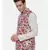 Pink Printed Linen Nehru Jacket