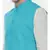 Aqua Blue Linen Jacket In Geometric Cut