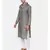 Koul Neck Grey Linen Satin Kurta Set