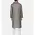 Koul Neck Grey Linen Satin Kurta Set
