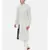 Cream Linen Jaquard with a Brown Patch Kurta