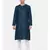 Green Blue Linen Jaquard Kurta Set