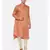 Gold Orange Linen Jaquard Kurta Set