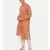Gold Orange Linen Jaquard Kurta Set