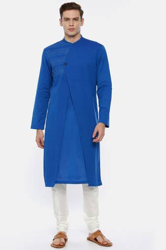 Soft Blue Cotton Kurta Set