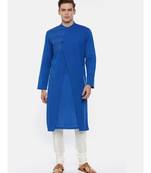 Soft Blue Cotton Kurta Set