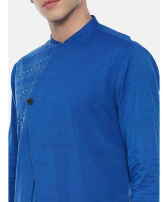 Soft Blue Cotton Kurta Set 2