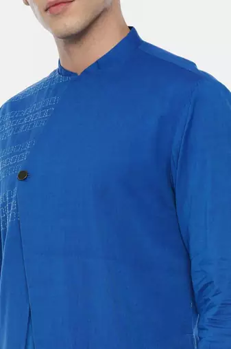 Soft Blue Cotton Kurta Set
