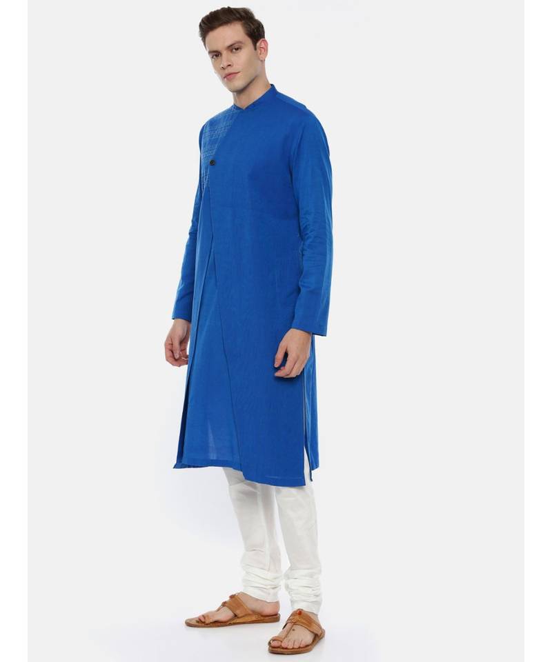 Soft Blue Cotton Kurta Set