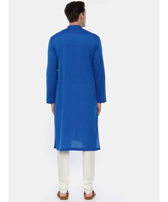 Soft Blue Cotton Kurta Set 4