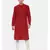 Red Cotton Asymetric Kurta Set