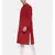 Red Cotton Asymetric Kurta Set