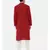 Red Cotton Asymetric Kurta Set