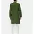 Green Cotton Asymetric Kurta Set
